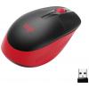 Logitech M190 optická myš, přenos bezdrátový, 3 tlačítko, 1000 dpi, červená