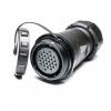 Kulatý konektor, počet kontaktů: 26, Kabel RS PRO, pohlaví kontaktu: Vnitřní, orientace těla: Rovný Zásuvka, řada: SP29