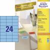 Avery-Zweckform 3449 univerzální etikety 70 x 37 mm papír modrá 2400 ks trvalé inkoustová tiskárna, laserová tiskárna, barevná laserová tiskárna, kopírka