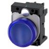 Siemens Indikátor, řada: SIRIUS ACT 3SU11 Montáž do panelu LED Modrá, průměr výřezu: 22 mm IP66, IP67, IP20, IP69 Kulatý