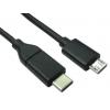 RS PRO Kabel USB do zásuvky IC Vnější, A: USB typu C, 2 m Vnější, Černá, B: Micro USB typ B