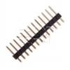 Kolíková lišta lámací HSU C2100-13ASGAS0R, 1×13, Au, 2,54 mm