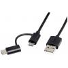 Roline USB kabel USB 2.0 USB-A zástrčka, USB-C ® zástrčka, USB Micro-B zástrčka 1.00 m černá 11.02.8328 Roline USB kabel USB 2.0 USB-A zástrčka, USB-C ® zástrčka, USB Micro-B zástrčka 1.00 m černá 11.02.8328