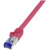 LogiLink C6A054S RJ45 USB kabel CAT 6A S/FTP 2.00 m červená 1 ks LogiLink C6A054S RJ45 USB kabel CAT 6A S/FTP 2.00 m červená 1 ks