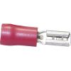 TRU COMPONENTS 1583061 faston zásuvka Šířka zástrčky: 4.80 mm Tloušťka konektoru: 0.80 mm 180 ° částečná izolace červená 1 ks