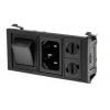 Bulgin Konektor IEC C14, orientace těla: Rovný, Zacvakávací montáž velikost pojistky 5 x 20 mm Vnitřní, 250V 10A