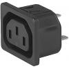Schurter 6600.4112.21 IEC zástrčka C13/C14 zásuvka, rovná Počet kontaktů: 3 10 mA černá 1 ks Schurter 6600.4112.21 IEC zástrčka C13/C14 zásuvka, rovná Počet kontaktů: 3 10 mA černá 1 ks
