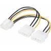 Renkforce napájecí Y kabel [2x IDE proudová zástrčka 4pólová - 1x PCI-E zástrčka 8-pólová] 0.15 m žlutá, černá