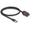 Delock USB kabel USB 3.2 Gen1 USB-A zástrčka, USB-A zásuvka 0.60 m černá 88149