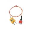 Knoflíkový magnet termočlánek ANSI 1 m kabel typ K Perfluoralkoxyalkan 1 m sonda, -50 °C 12.5 mm na 250 °C RoHS