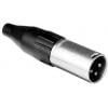 Amphenol AC3M XLR konektor zástrčka, rovná Pólů: 3 černá, stříbrná 1 ks Amphenol AC3M XLR konektor zástrčka, rovná Pólů: 3 černá, stříbrná 1 ks