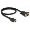 Delock HDMI / DVI kabel Zástrčka HDMI-A, DVI-D 24+1pol. Zástrčka 0.5 m černá 85651 třížilový stíněný, pozlacené kontakty HDMI kabel Delock HDMI / DVI kabel Zástrčka HDMI-A, DVI-D 24+1pol. Zástrčka 0.5 m černá 85651 třížilový stíněný, pozlacené kontakty HDMI kabel