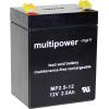 multipower MP2,9-12 A97275 olověný akumulátor 12 V 2.9 Ah olověný se skelným rounem (š x v x h) 79 x 107 x 56 mm plochý konektor 4,8 mm bezúdržbové, nepatrné vybíjení