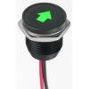 Indikátor pro montáž do panelu, řada: Q 16 Zelená, typ žárovky: Indikátor LED Olověný drát APEM 13.2V dc 16 mm, IP67 Indikátor pro montáž do panelu, řada: Q 16 Zelená, typ žárovky: Indikátor LED Olověný drát APEM 13.2V dc 16 mm, IP67