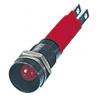 Indikátor pro montáž do panelu Červená, typ žárovky: LED M8 CML Innovative Technologies 12V 8 mm, IP67