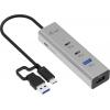 i-tec CAHUBMETAL2A2CPD USB Hub 2 + 2 port USB-A, USB-C® USB 3.2 Gen1 5 GBit/s stříbrná CAHUBMETAL2A2CPD i-tec CAHUBMETAL2A2CPD USB Hub 2 + 2 port USB-A, USB-C® USB 3.2 Gen1 5 GBit/s stříbrná CAHUBMETAL2A2CPD