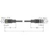Turck RKC4.4T-0.6-RSC4.4T/TXL3013 upravený zástrčkový konektor pro senzory - aktory, 6630917, piny: 4, 0.60 m, 10 ks