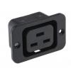 Schurter Konektor IEC C19, orientace těla: Rovný, Montáž do panelu Vnější, 250V 20A Schurter Konektor IEC C19, orientace těla: Rovný, Montáž do panelu Vnější, 250V 20A