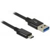 Delock USB kabel USB-A zástrčka, USB-C ® zástrčka 1.00 m černá 83983 Delock USB kabel USB-A zástrčka, USB-C ® zástrčka 1.00 m černá 83983