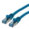 Roline Cat6a Ethernetové kabely, Modrá, Nízko dýmivý bezhalogenový 10 m 8, typ pláště: Stíněné Stíněný