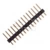 Kolíková lišta lámací HSU C2100-14ASGAS0R, 1×14, Au, rozteč 2,54 mm