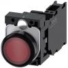Siemens Tlačítkový spínač, řada: SIRIUS ACT 3SU11 IP66, IP67, IP69K SPST Deska Osvětlené 22 mm Červená 24V