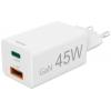 Hama USB nabíječka, USB Power Delivery (USB-PD) , 1x USB A , 1x USB-C®, 45.00 W, Dodávka energie, bílá
