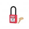 Master Lock Bezpečnostní visací zámek Klíč, Termoplast 6 mm třmen, Červená