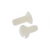 RS PRO Šroub s nízkou půlkulovou hlavou Drážka, Obyčejný, Nylon hlavice Zapuštěná 16.0 mm
