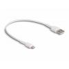 Delock Nabíjecí kabel USB USB 2.0 Apple Lightning konektor, USB-A zástrčka 0.30 m bílá 87866