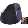 Evoluent Vertical Mouse 4 VM4RW optická ergonomická myš, přenos bezdrátový, 6 tlačítko, 2800 dpi, černá, stříbrná