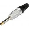 Hicon HI-J63S jack konektor 6.35 mm zástrčka, rovná Pólů: 3 stereo stříbrná 1 ks
