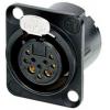 Neutrik NC10FD-LX-B-CON XLR konektor přírubová zásuvka, rovná Pólů: 10 černá 1 ks Neutrik NC10FD-LX-B-CON XLR konektor přírubová zásuvka, rovná Pólů: 10 černá 1 ks