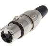 Deltron Konektor XLR, barva Stříbrná, počet kontaktů: 5, orientace těla: Rovný Vnitřní, pokovení: Stříbrná, Kabel, 50V,