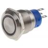 RS PRO Tlačítkový spínač IP67 SPDT Panel Blokování Osvětlené 19.2 mm 5 A, barva LED: Červená 250 V ac