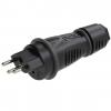 PC Electric 0313-ss zástrčka PA6 , TPE 250 V černá IP55 PC Electric 0313-ss zástrčka PA6 , TPE 250 V černá IP55