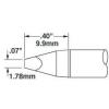 Metcal Pájecí hrot, číslo modelu: SSC 1.78 mm 9.9 mm 30 ° Sekáč, pro použití s: MFR-H6-SSC, SP-HC1 Metcal Pájecí hrot, číslo modelu: SSC 1.78 mm 9.9 mm 30 ° Sekáč, pro použití s: MFR-H6-SSC, SP-HC1