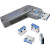 LogiLink zámek portu USB USB PORT LOCK, 1 KEY + 4 LOCKS sada 4 ks stříbrná, modrá zámek s klíčem vč. 1 klíče AU0043 LogiLink zámek portu USB USB PORT LOCK, 1 KEY + 4 LOCKS sada 4 ks stříbrná, modrá zámek s klíčem vč. 1 klíče AU0043
