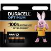 Duracell Optimum mikrotužková baterie AAA alkalicko-manganová 1.5 V 12 ks