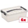 Helit úložný box Sunware Q-line transparentní 4 l (š x v x h) 20 x 10 x 30 cm 6 ks