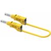 Electro PJP 2211/600V-CD1-25J měřicí kabel banánková zástrčka 25 cm žlutá 1 ks Electro PJP 2211/600V-CD1-25J měřicí kabel banánková zástrčka 25 cm žlutá 1 ks