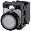 Siemens Tlačítkový spínač, řada: SIRIUS ACT 3SU11 IP66, IP67, IP69K SPST Deska Osvětlené 22 mm Čirá 24V
