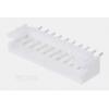 Jednořadá vidlice DS1066-10MVW6S, 1×10, rozteč 2 mm, bílá
