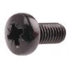 RS PRO Šroub s nízkou půlkulovou hlavou Pozidriv, Černá pasivovaná, Ocel hlavice Kónická 10 mm