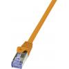LogiLink CQ3038S RJ45 síťové kabely, propojovací kabely CAT 6A S/FTP 1.00 m oranžová samozhášecí, s ochranou 1 ks - Kliknutím na obrázek zavřete