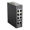 Ethernetový přepínač, model: 8-Port Industrial Fast Ethernet Unmanaged Switch 8portový 100Mbps D-Link Neřízený