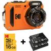 Kodak digitální fotoaparát 15 Megapixel Zoom (optický): 4 x oranžová akumulátor, blesk, paměťová karta stabilizace obrazu, Wi-Fi, vodotěsný, voděodolný, odolný Kodak digitální fotoaparát 15 Megapixel Zoom (optický): 4 x oranžová akumulátor, blesk, paměťová karta stabilizace obrazu, Wi-Fi, vodotěsný, voděodolný, odolný
