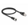 Delock 60072 RJ45 / M 12 Síťový adaptér CAT 5e S/FTP 0.50 m černá stíněný 1 ks Delock 60072 RJ45 / M 12 Síťový adaptér CAT 5e S/FTP 0.50 m černá stíněný 1 ks