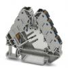 Phoenix Contact Distribuční blok, řada: PTRVB 0.14 to 2.5 mm² Šedá, Modrá, počet cest: 13 32A, 26/14 AWG, 250 V Zásuvný