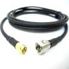Koaxiální kabel, řada: FME, SMA LLC200A, Černá Polyvinylchlorid, vnější průměr: 5 mm OD 3 m 50 Ω Siretta S koncovkou